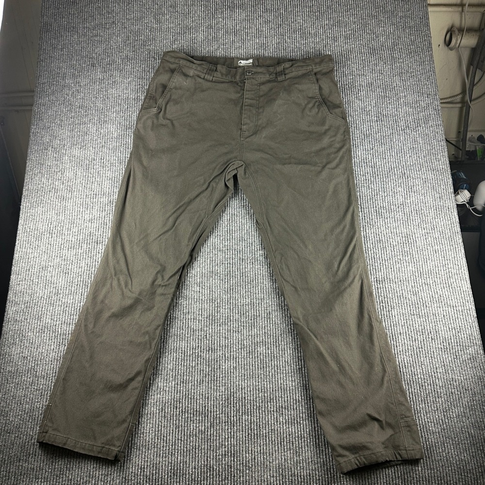 Mountain Khakis Mens 42x34 Classic Fit Flannel Lined Organic Cotton Pants Brown